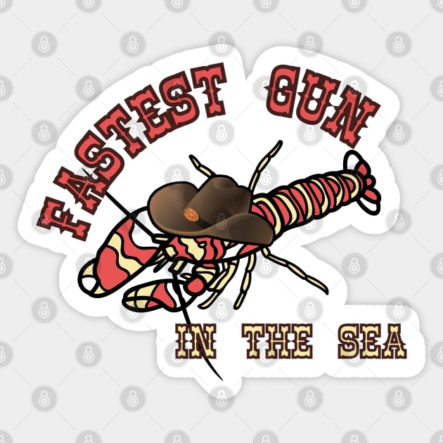 Pistol Shrimp Fastest Gun Western Style1 Sticker by WildScience